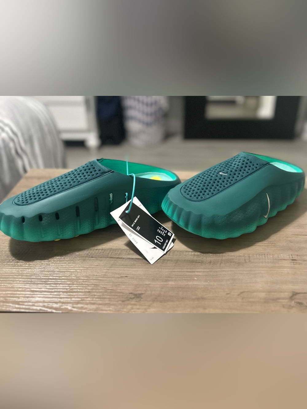 Nike Men's Teal Slip-On Foam Clog - Cushioned Comfort